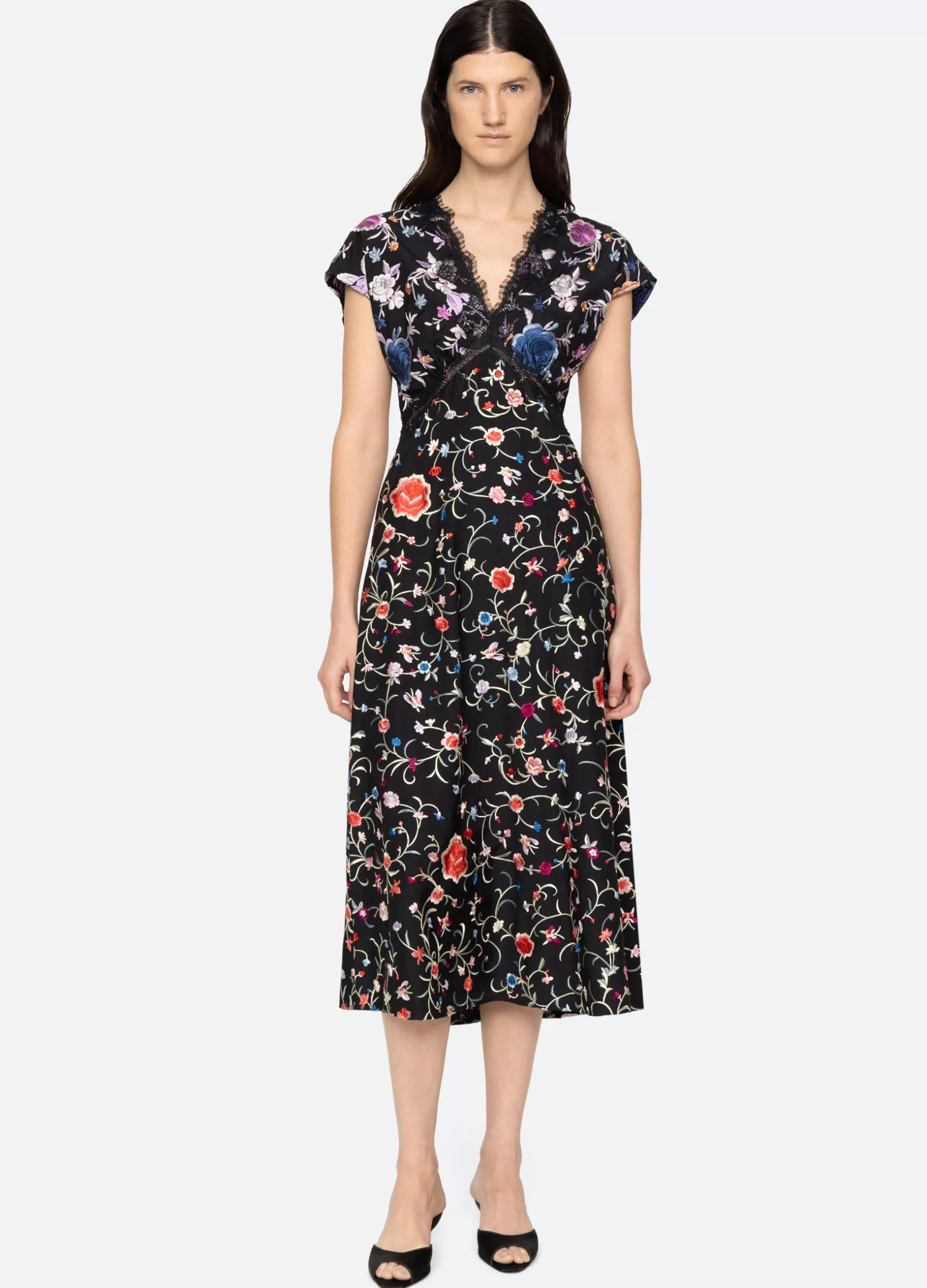 Priscilla V-Neck Dress-Sea New York Cheap